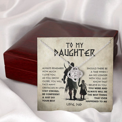 To My Daughter, You Are The Best Thing - Love Knot Necklace 106d