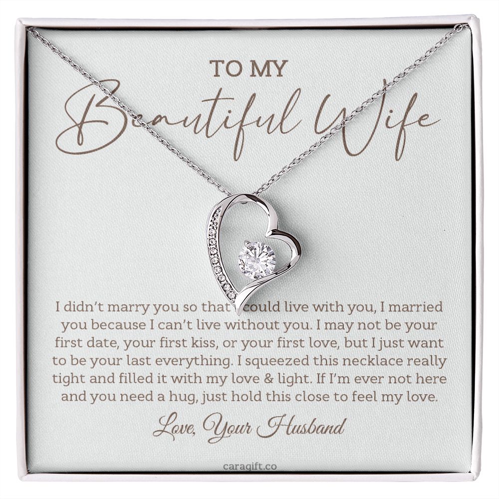 Hold this close to feel my love - 0030d Her - Forever Love Necklace