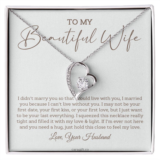 Hold this close to feel my love - 0030d Her - Forever Love Necklace