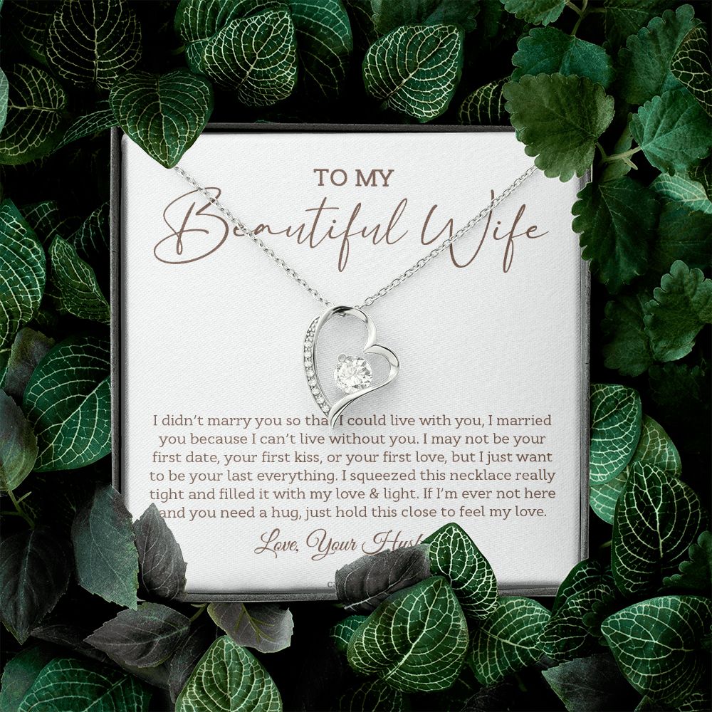 Hold this close to feel my love - 0030d Her - Forever Love Necklace