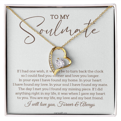 I found my missing piece in you - 0023d Her - Forever Love Necklace