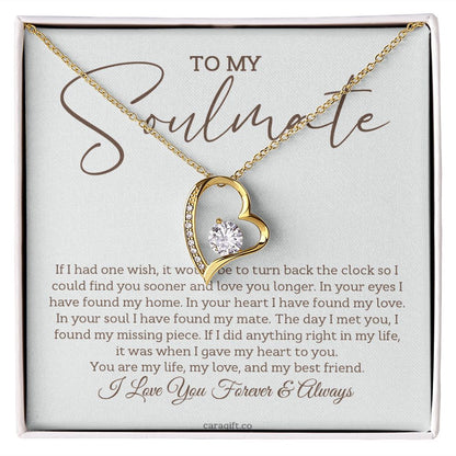 In your soul I've found my mate - 0029d Her - Forever Love Necklace