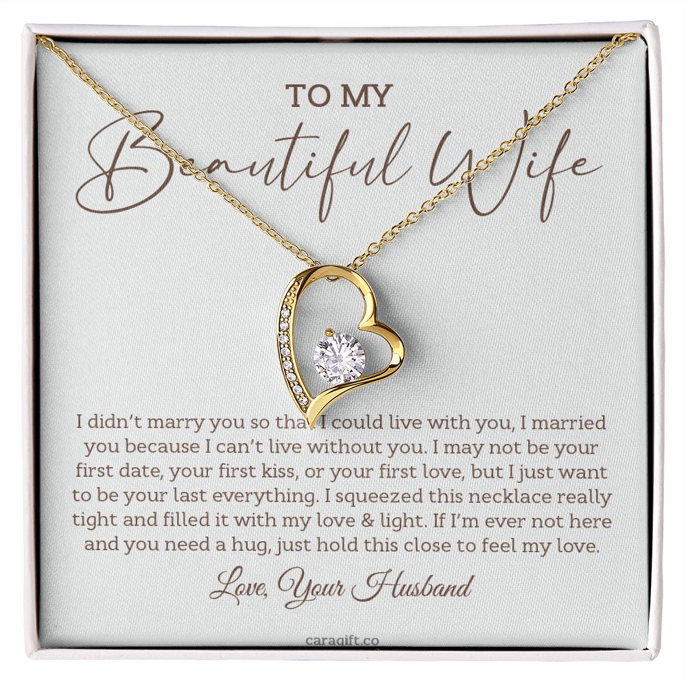 Hold this close to feel my love - 0030d Her - Forever Love Necklace